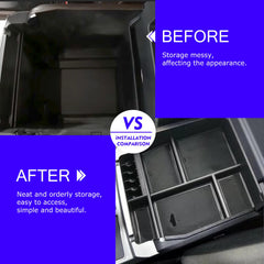 XXCIWP lower storage well showing space for wallet and cables for better organization