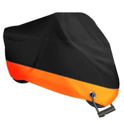 XYZCTEM front view of covered motorcycle showing full protection benefit