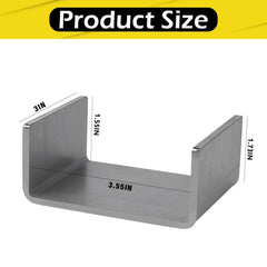 XZWMY side profile of backing plate highlighting weld surface for a secure bond