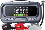 YaberAuto front view showing compact jump starter and air compressor — reliable roadside power
