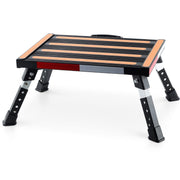 Yagud front view folded step showing compact storage and portability benefit