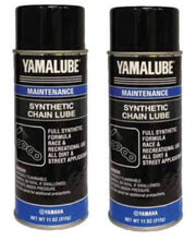 YAMAHA front view of two Yamalube 11 oz cans showing OEM packaging and convenience