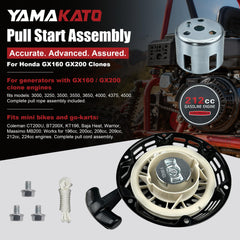 YAMAKATO starter installed on mini bike demonstrating easy replacement benefit