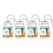 Yankee Candle front packaging showing Bahama Breeze scent and hanging design for fresh car air