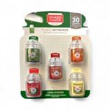 Yankee Candle front packaging showing five holiday scents, quick gift-ready freshness