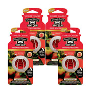 Yankee Candle Macintosh front packaging showing four vent clips and brand
