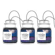 Yankee Candle front packaging showing three Midsummer’s Night hangers and benefits