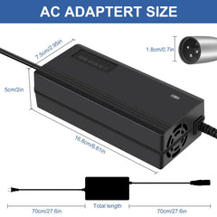 YAREMYEYE charger connected to scooter demonstrating safe charging and proper fit