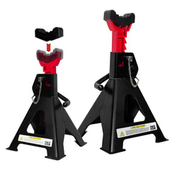 YATOINTO front view of jack stand pair showing sturdy base and capacity benefit