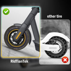YBang tire installed on Segway Ninebot Max demonstrating improved ride stability
