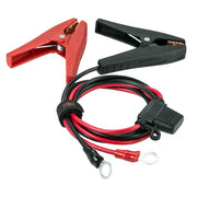 YCIND front view of clamps and fused cord showing durable build and compact length