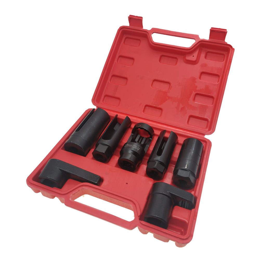 YCT front view of 7-piece socket set showing organized sockets for quick selection and efficiency