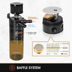 YEHERIT drain valve detail for quick oil removal, simplifies service and reduces mess