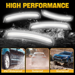 YEHERIT installed on Charger front fender showing clean OEM fit and clearer signaling