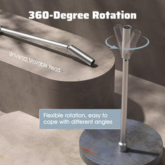 YEKEPRO swivel joint detail demonstrating 360-degree rotation for angled access