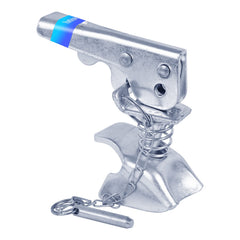 YEOPGYEON latch installed on trailer demonstrating quick-release trigger and safety chain