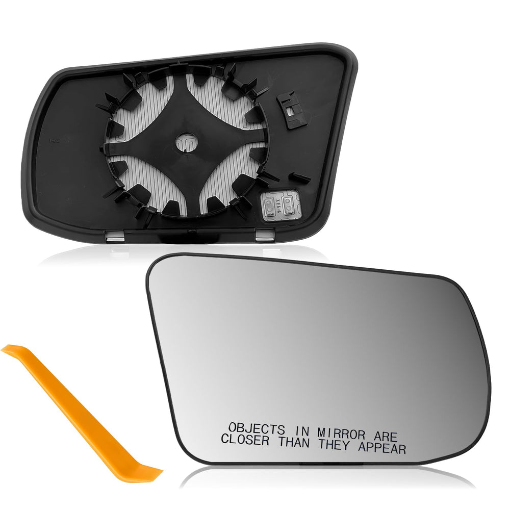 Yeparie front view of replacement right mirror glass showing fit and finish benefits