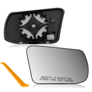 Yeparie front view of replacement right mirror glass showing fit and finish benefits
