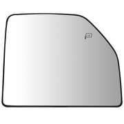 Yeparie front view of passenger heated mirror glass showing clear convex surface and fit