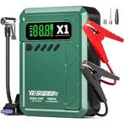 YESPER X1 front view showing compact jumper and pump, reliable roadside power