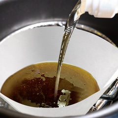 Yexiya filter placed over fryer funnel showing safer oil filtering