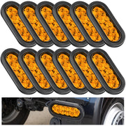 Yexiya front view oval LED tail light showing lens and housing for clear signaling