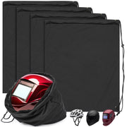 Yeyeplum front view of black helmet bag showing shape and opening protection