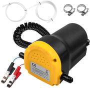 YEYETUO pump front view showing compact design and controls for fast oil changes