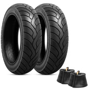YeYouC front view of 12.5x3.0 tire showing profile and tread, durable ride benefit