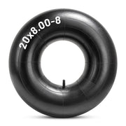 YeYouC front view of 20x8-8 inner tube showing package and valve for quick identification and fit