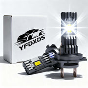 YFDXDS front view pack of two bulbs showing plug-and-play fit and easy replacement