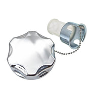 YGQ metal gas cap front view showing secure fit and durability