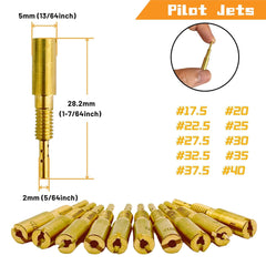 YGQ detailed pilot jets alignment showing markings for low-throttle adjustment