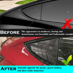 yhcdsea louver installation on Model 3 demonstrating tool-free tape application benefit