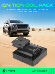 YHTAUTO ignition coil side profile highlighting compact design and heat resistance