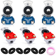 YiaChuii front view of gladhands showing durable aluminum bodies and color coding
