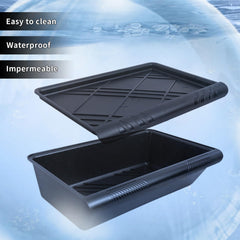 Yieokei organizer beside a water bottle showing compact size and scale