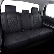 YIERTAI back seat covers front view showing clean fit and truck interior protection