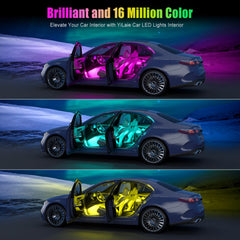 YiLaie lights illuminating car footwell creating ambient atmosphere