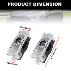 YIMOPART door-mounted projector lit at night improving safety and style