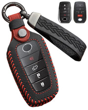 YINEOR front view black leather cover showing sleek protection