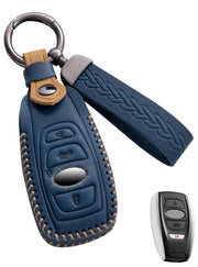 YINEOR blue key fob cover front view showing snug fit and protection