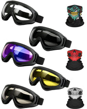 YISUGOOC front packaging showing five goggle pairs and three masks, convenient set