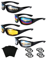 YISUGOOC front view showing four pairs and color options for versatile protection