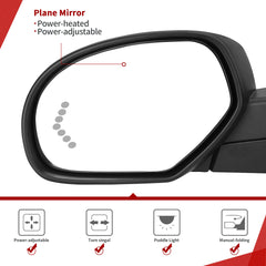 YITAMOTOR close-up of mirror glass highlighting larger viewing surface benefit