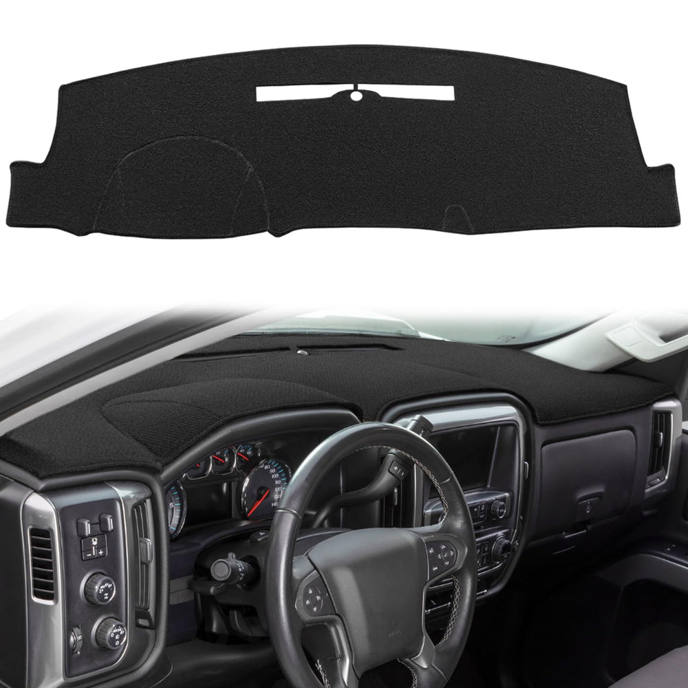 Yiz dash cover front overview showing full dashboard protection and reduced glare