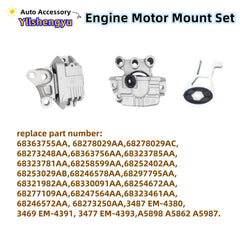Yllshengyu left transmission mount side view showing durable metal bracket for secure drivetrain alignment