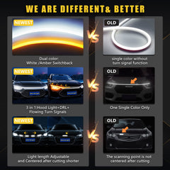 YM E-Bright installed under hood showing neat placement and road visibility