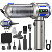 Yomile front view showing compact handheld vacuum and easy-grip design for fast cleanups