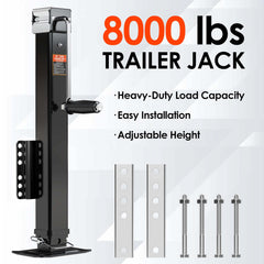 YOMILINK bolt-on jack installed on trailer showing secure side-mount benefit